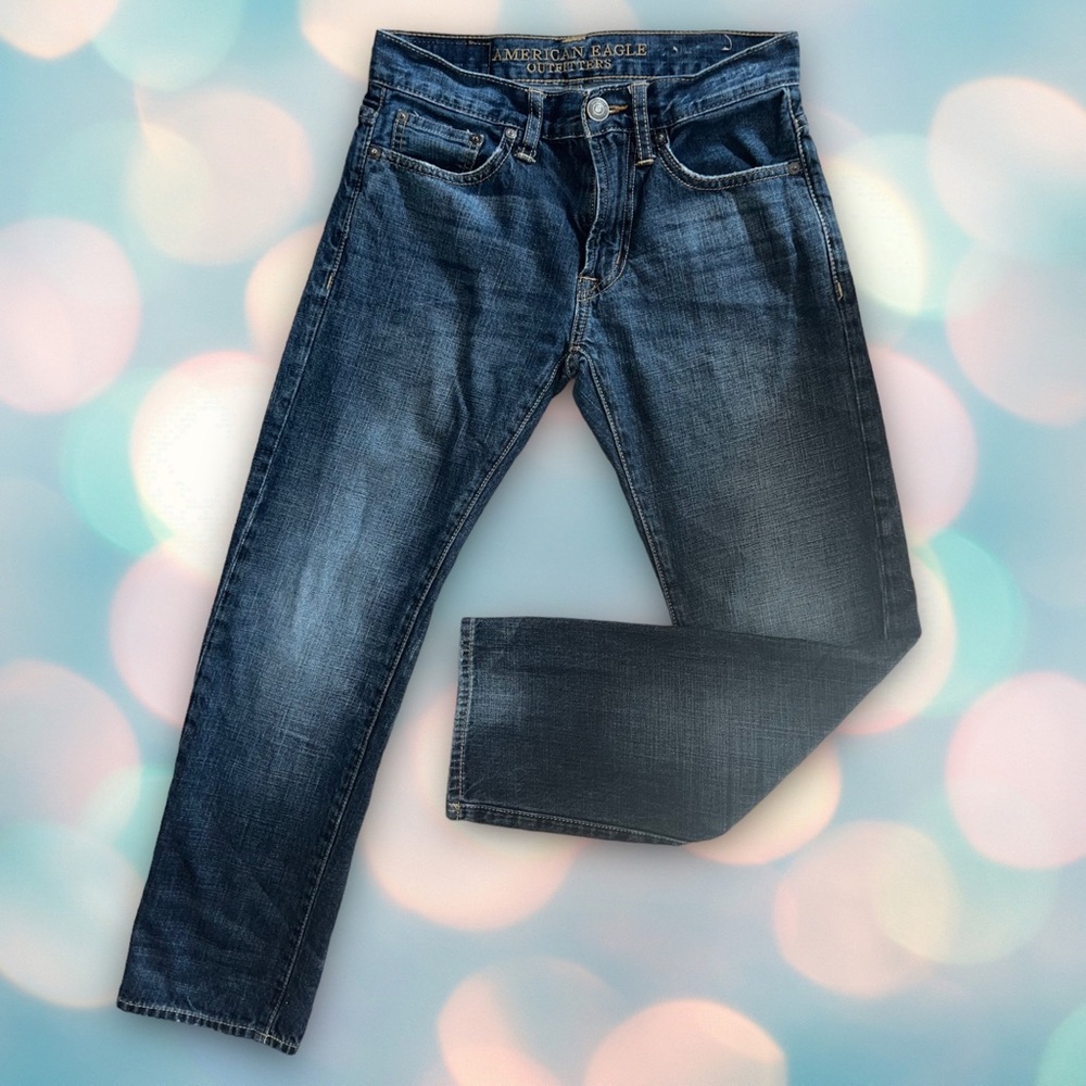 American Eagle Men’s Slim Straight Denim Jeans Size 26x28 - Picture 2 of 6